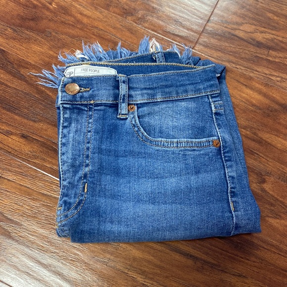 Free People Blue Denim Jeans - Picture 2 of 6